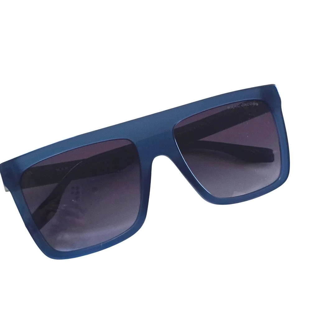 Marc Jacobs 639/S PJP9O Matte Blue Square Flat Top Sunglasses Mens 57-18-145